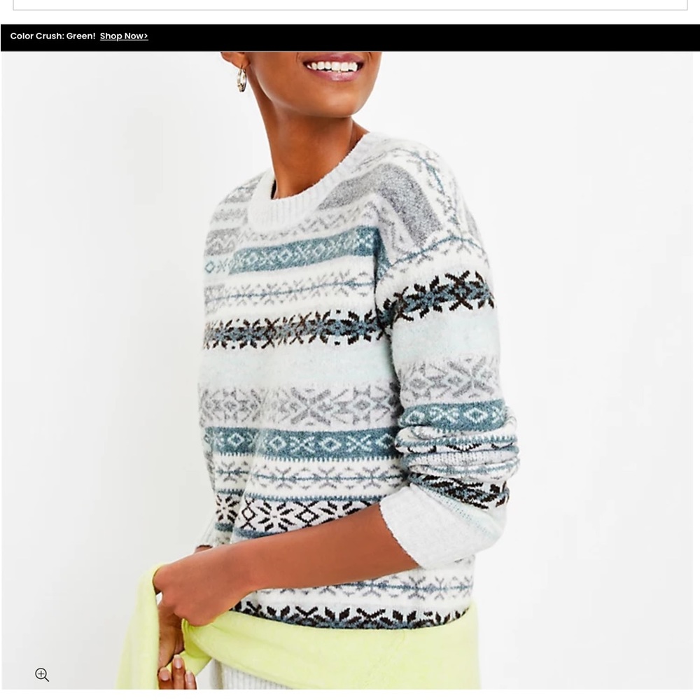 Loft Patchwork Fairisle Sweater - Picture 2 of 11